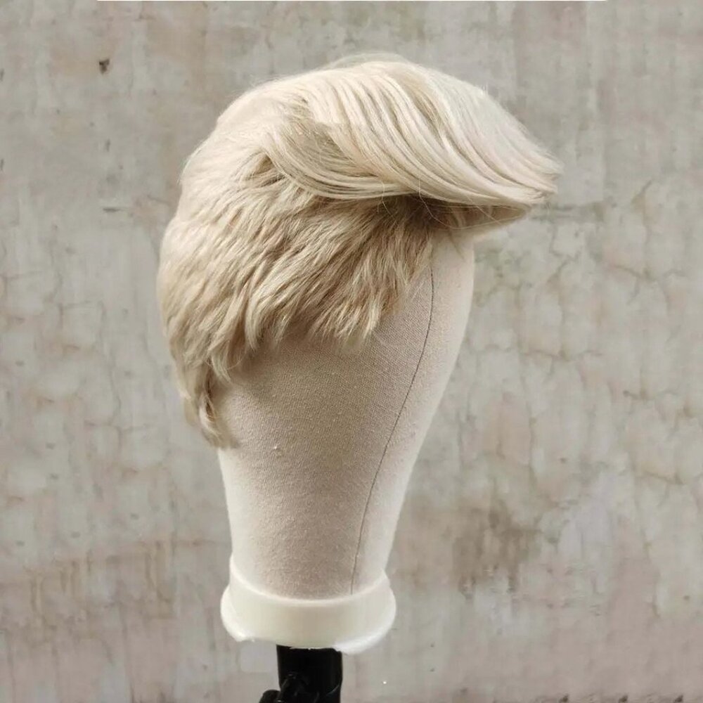Ken Cosplay Costume Men's Blonde Barbie Synthetic Wig - Picture 2 of 6